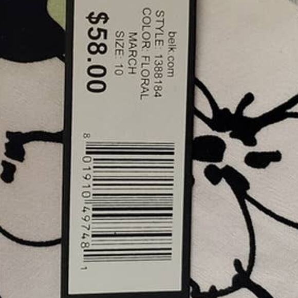 NWT Madison Crop Blue And White Floral Pants Size 10 - Picture 5 of 7